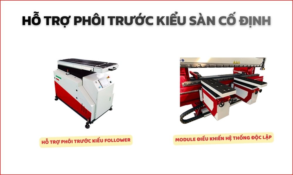 Hỗ trợ phôi trước kiểu sàn cố định