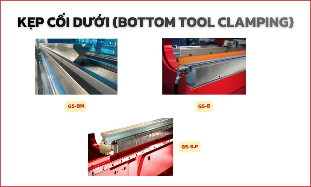 Kẹp cối dưới (Bottom tool clamping)